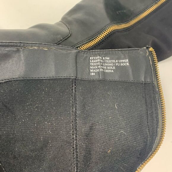 Steve Madden Ryder Black Leather Textile Riding Boot Size 8.5 - Picture 4 of 10